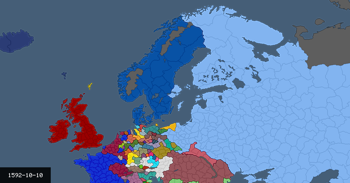 Map on 10 October 1592