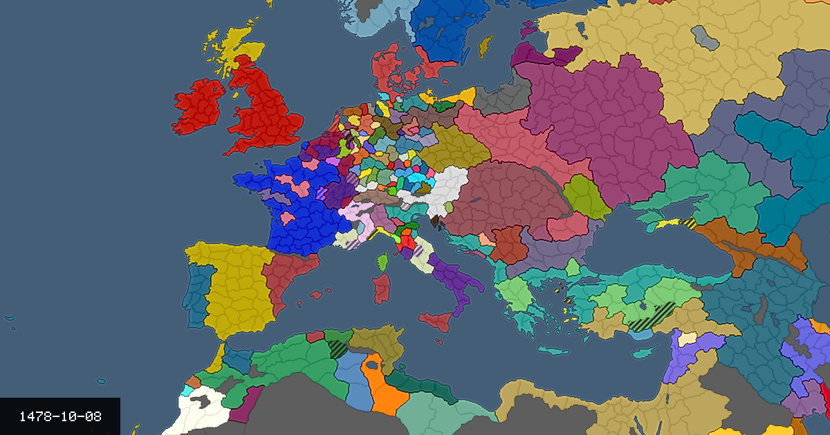 Map on 8 October 1478