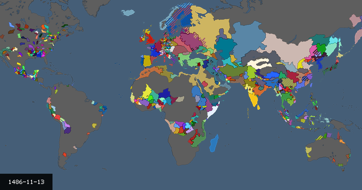 Map on 13 November 1486