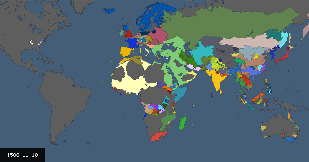 Map on 10 November 1588