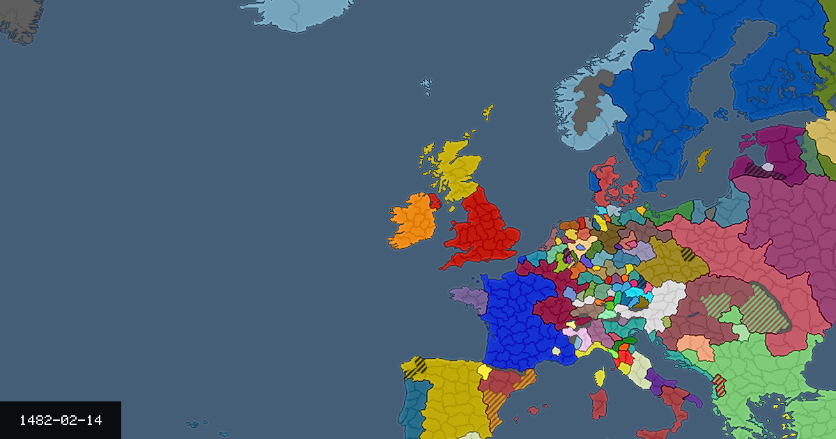 Map on 14 February 1482