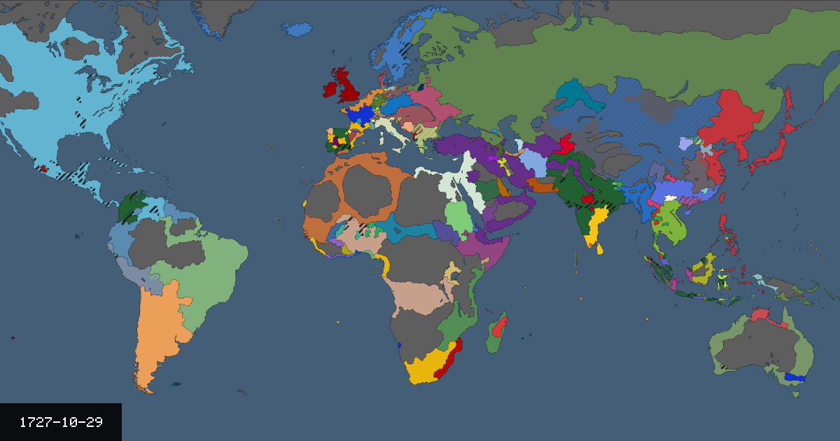 Map on 29 October 1727