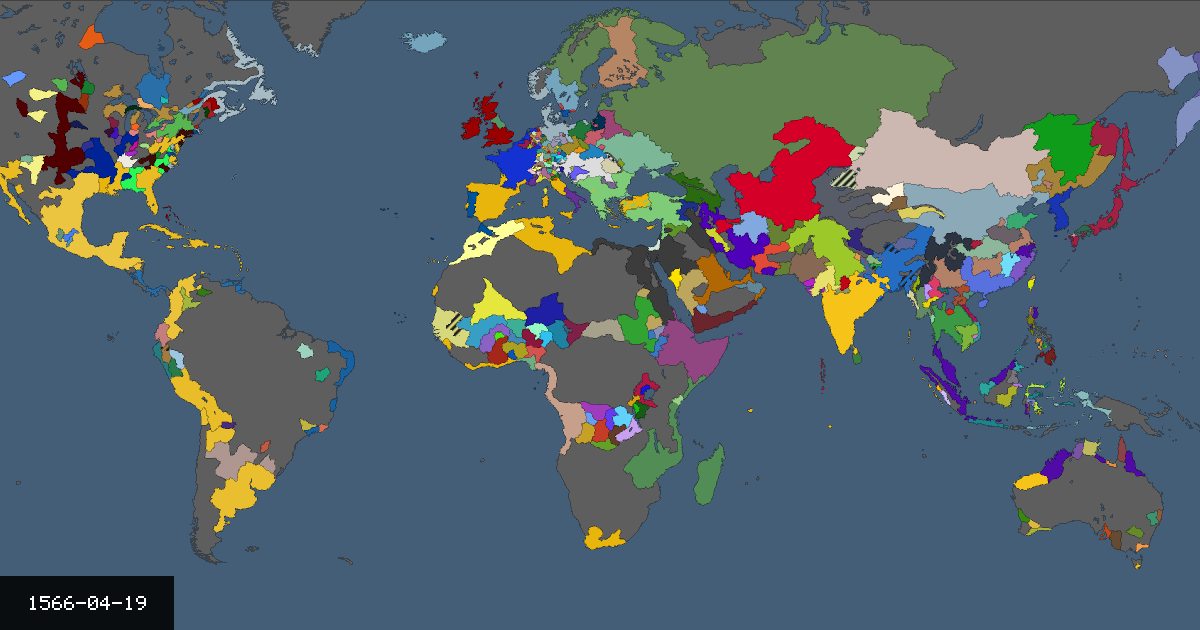 Map on 19 April 1566