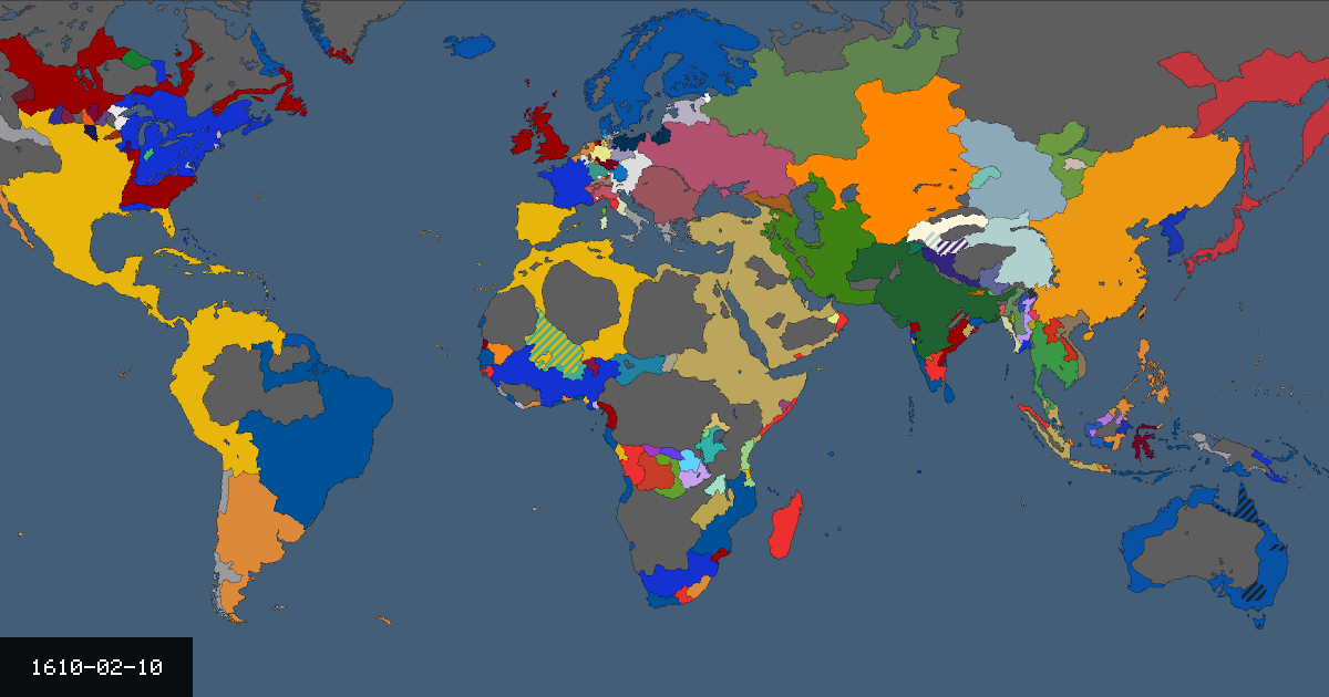 Map on 10 February 1610