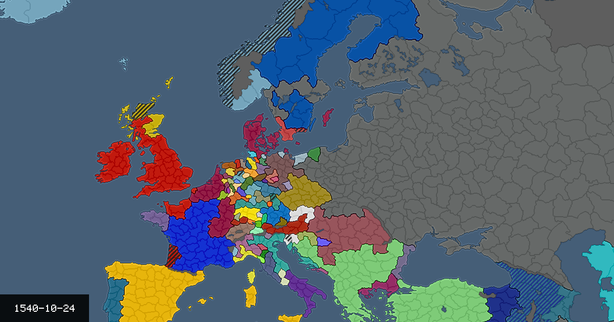 Map on 24 October 1540