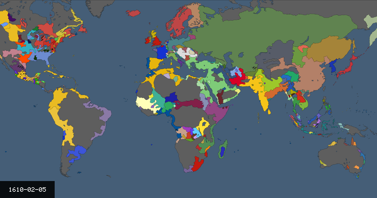 Map on 5 February 1610