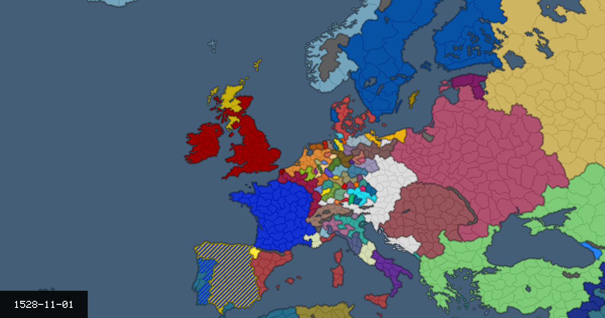 Map on 1 November 1528