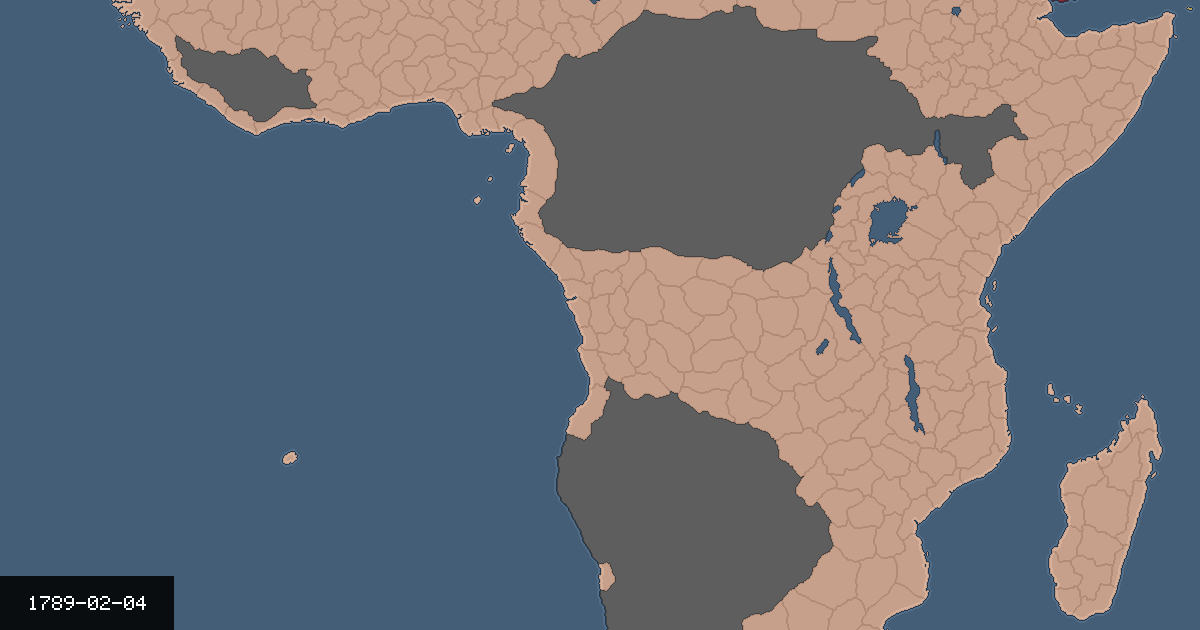 Map on 4 February 1789