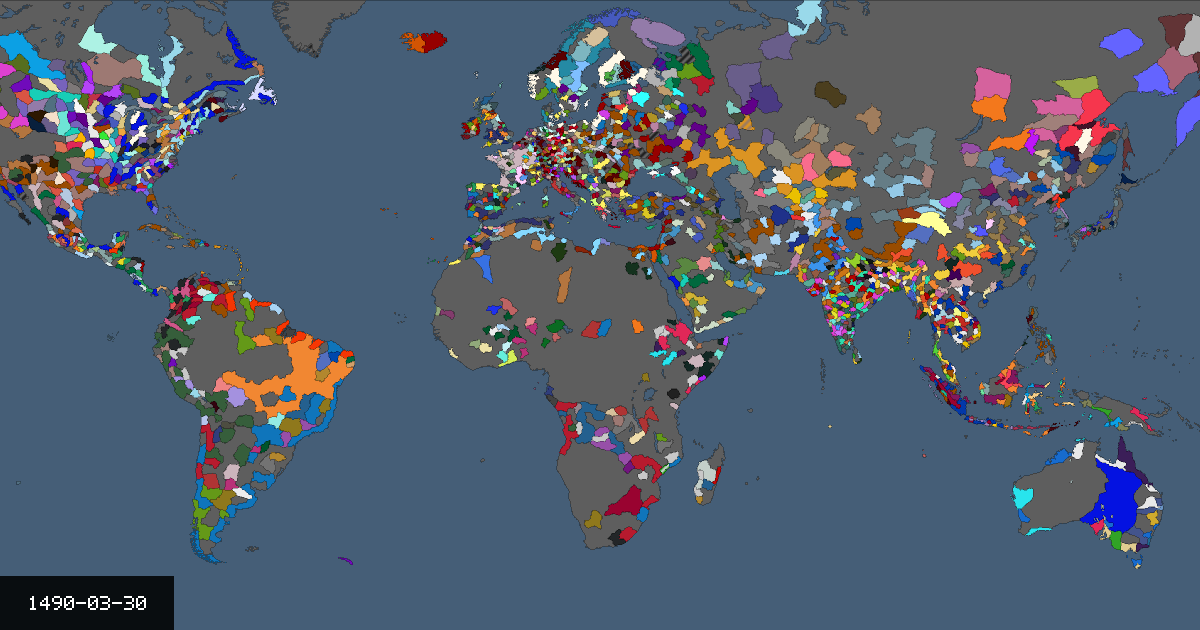 Map on 30 March 1490