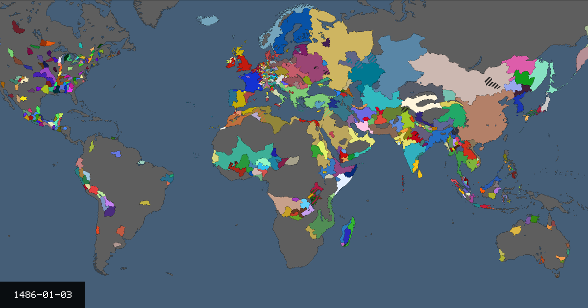 Map on 3 January 1486