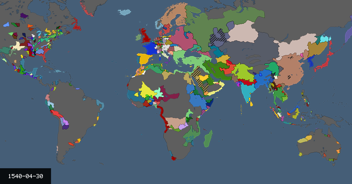Map on 30 April 1540