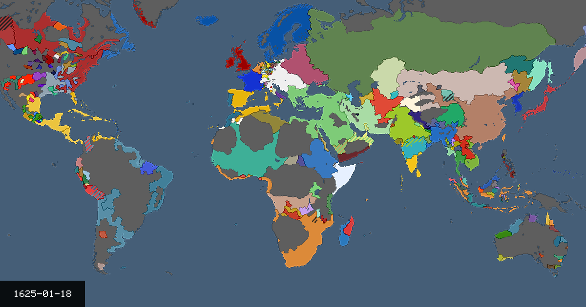 Map on 18 January 1625