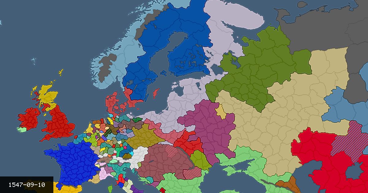 Map on 10 September 1547